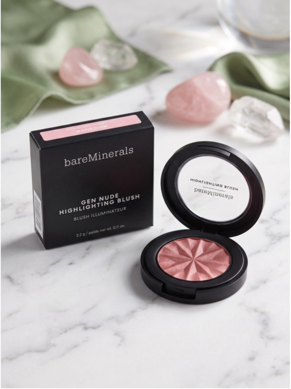 bareMinerals Gen Nude Highlighting Blush Mauve Glow 3.2g New in Box